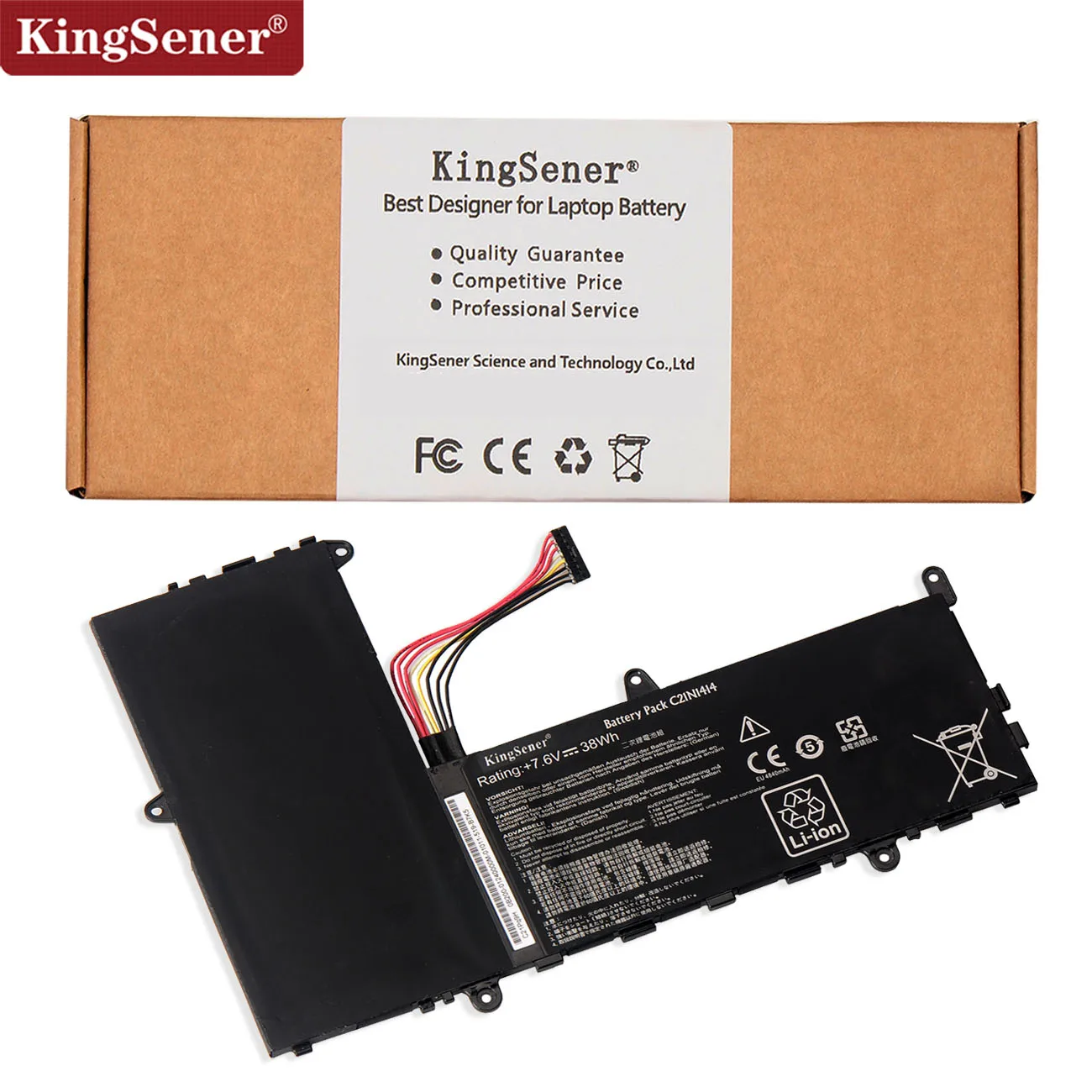 Аккумулятор KingSener 7 6 В 38 Вт/ч C21N1414 для ноутбука ASUS EeeBook X205T X205TA 1 дюймов 2 года