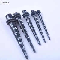 leosoxs 1 piece 1 6 20mm european and american small jewelry acrylic pointed cone auricle a pointed ear expander jewelry