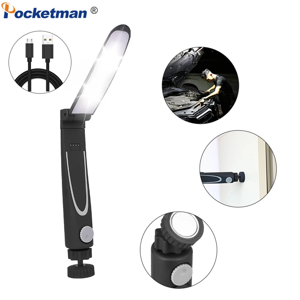 Портативный магнитный фонарик USB перезаряжафонарь гибкая лампа для осмотра