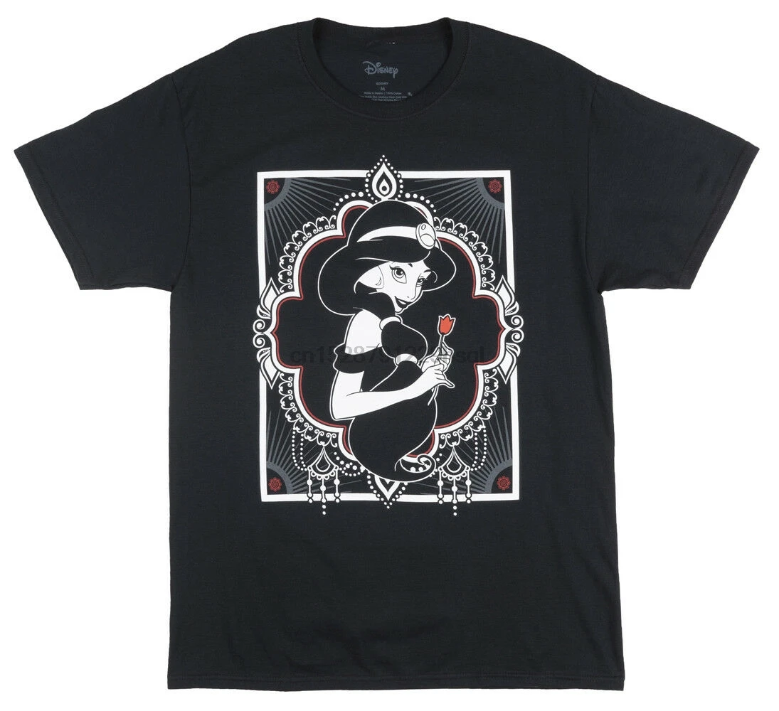 Мужская футболка ALADDIN PRINCESS JASMINE черная для мандии из фильма |