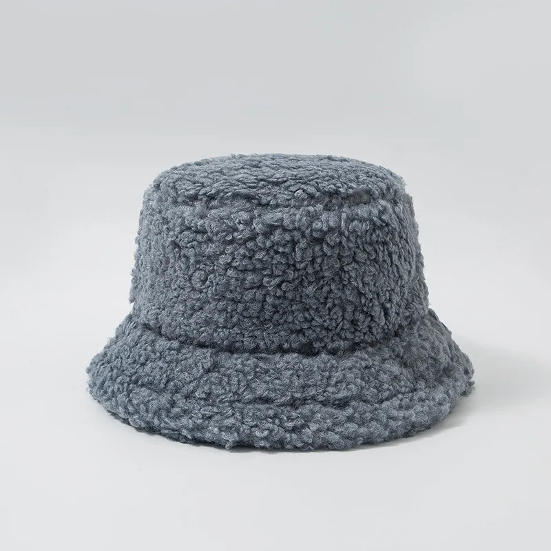 Autumn and Winter Lamb Plush Hat Female Tide Fisherma Retro Warm  Hat Femalen Hat Korean Thicken