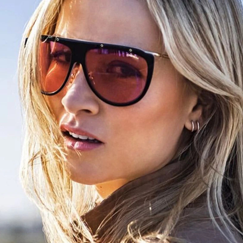 Роскошные негабаритные солнцезащитные очки для женщин фирменный дизайн модные