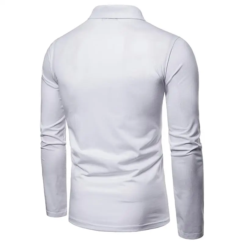 Повседневная официальная черная рубашка мужская с длинным рукавом деловая