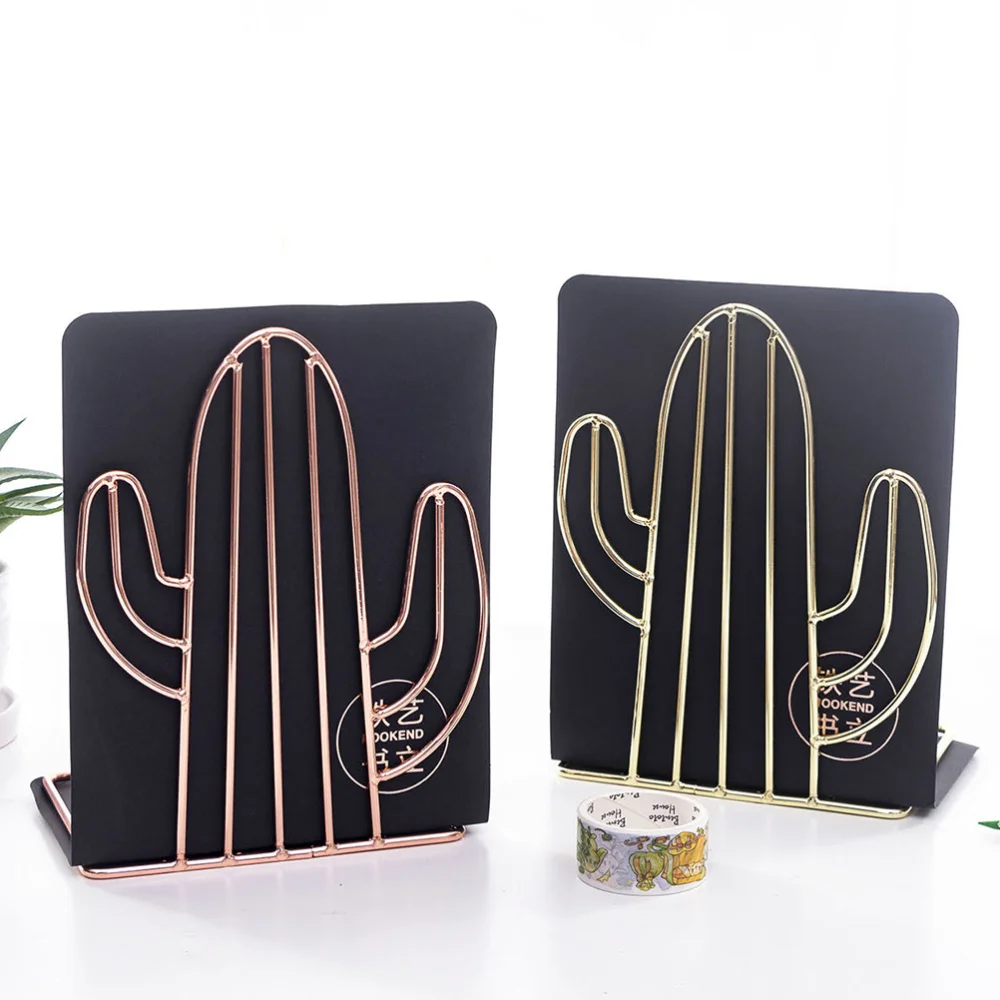 

1 Pair Iron Wrought Book Stands Creative Shaped Bookracks Desktop Book Magazine Organizer Storage Holder