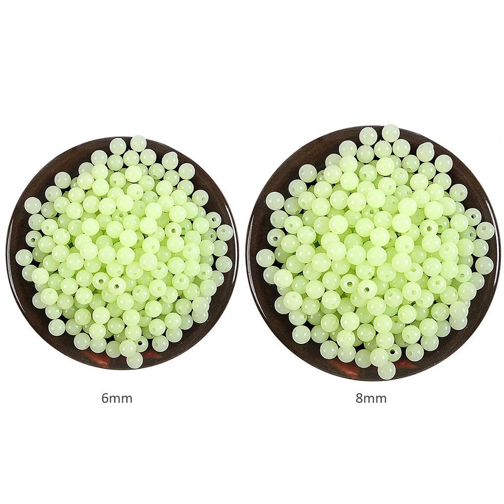 100 шт./лот Рыболовные Поплавки бусины светящиеся шарики для ночной рыбалки