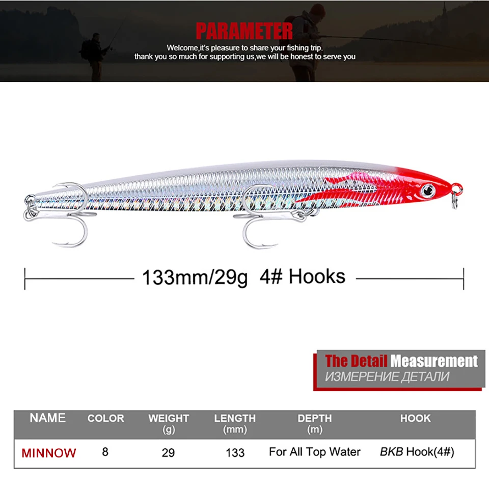 1 шт. 13 мм карандаш рыболовные приманки качественный профессиональный воблер