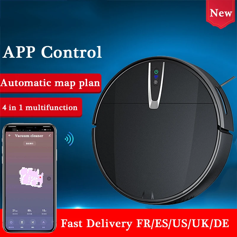 Автоматическая зарядка робот пылесос Map навигация приложение Управление 2000Pa