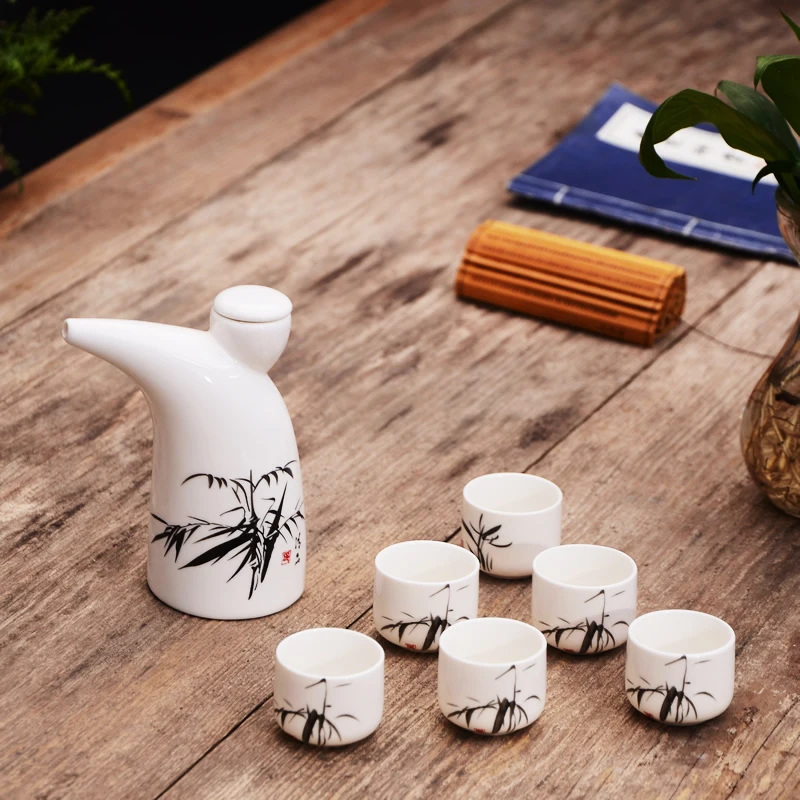 7 шт./компл. винтажный керамический набор японский фарфоровый для вина кухонный