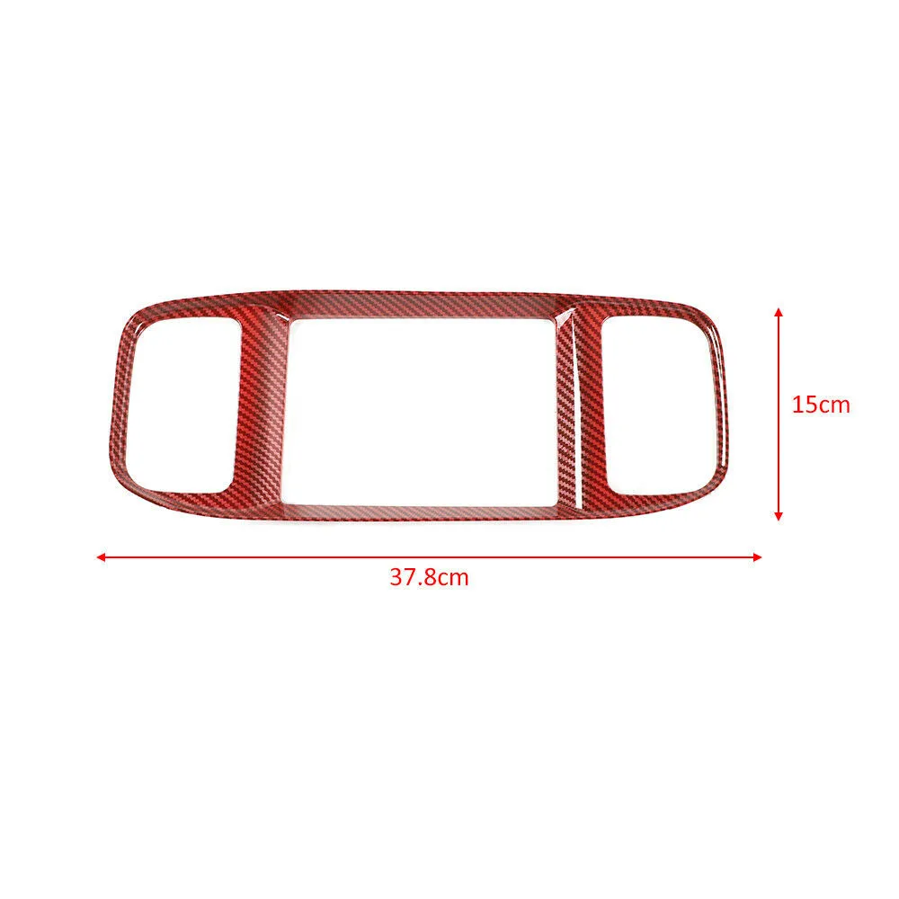 

ABS Frame Cover Trim Carbon Fiber For Dodge Charger Interior Red 2015-21