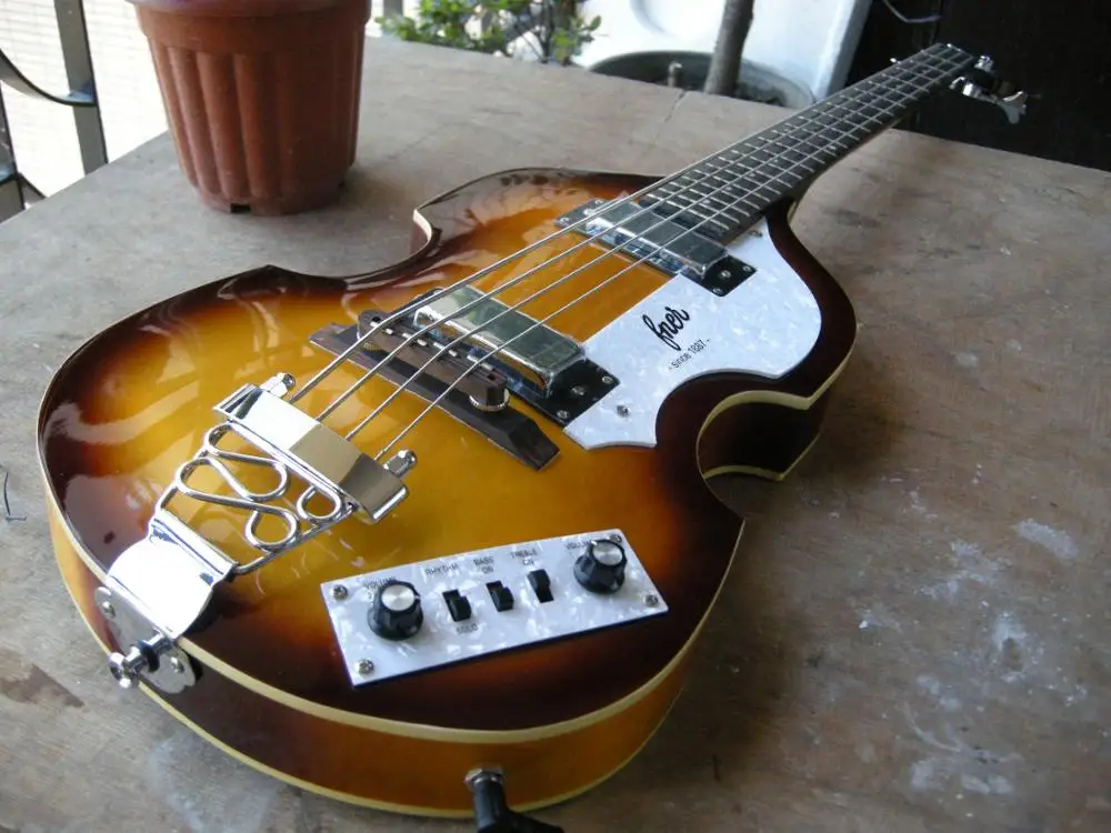 Hof ner bass наивысшего качества Заводская винтажная скрипка бас гитара Sunburst 4 струны