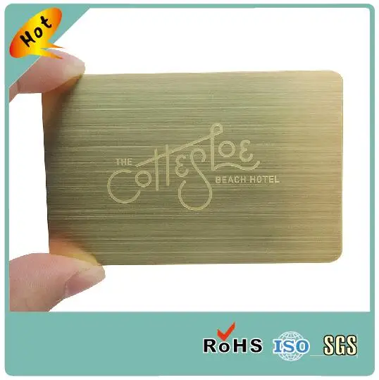 custom printing steel business card with brushed finishing