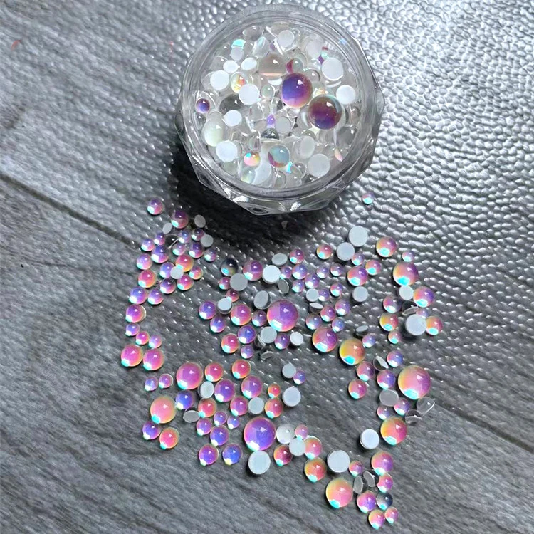 1 коробка дизайна ногтей Русалка искусственная жемчужина Стразы с плоским дном