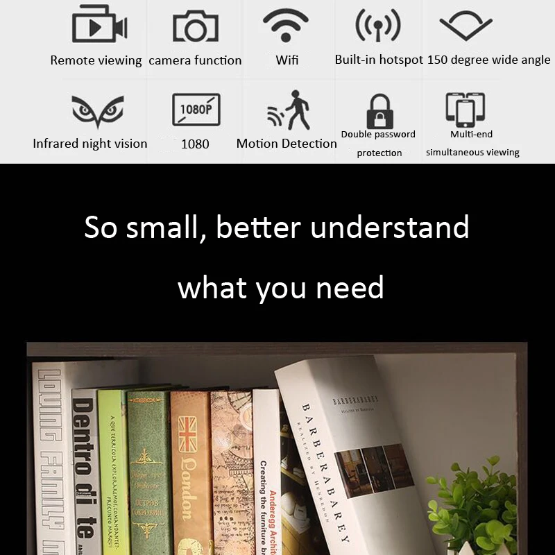 A9 WiFi мини камера беспроводная HD 1080P Портативная Домашняя безопасность Ночное