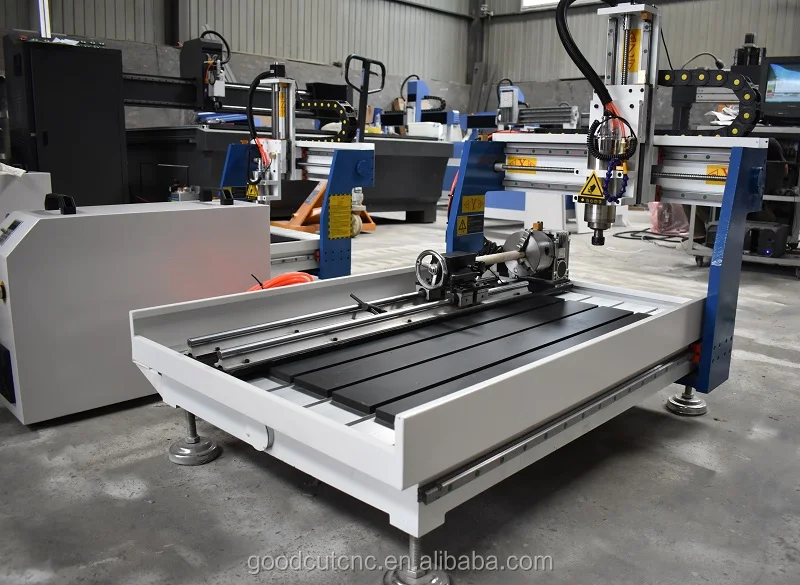 

desktop 6090 4 axis cnc router with water tank