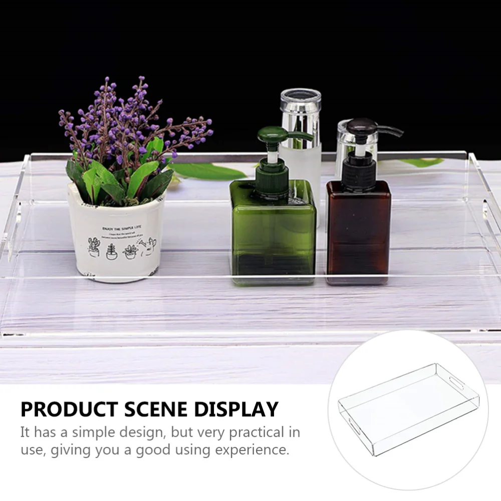 

Transparent Acrylic Tray Acrylic Snack Plate Multifunctional Storage Plate