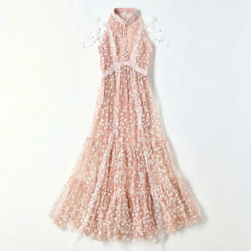 Длинное дизайнерское летнее новое женское вечернее сексуальное модное