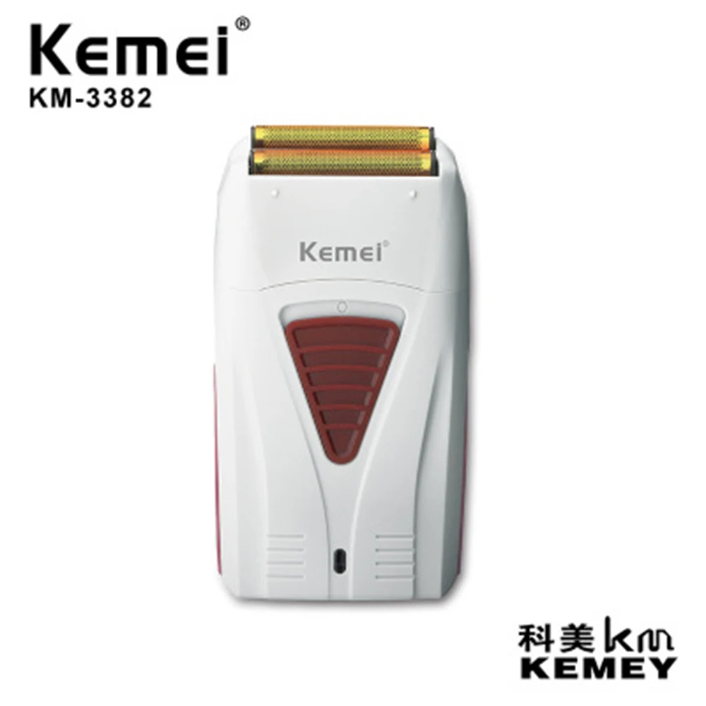 

Kemei-3382 Electric Hair Clipper For Men USB Rechargeable Beard Razor Washable Reciprocating Blade Foil Mesh Shaving Machine