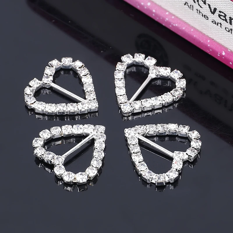 Новинка 100 года слайдеры в виде сердца стразы пряжки для сумок прозрачная