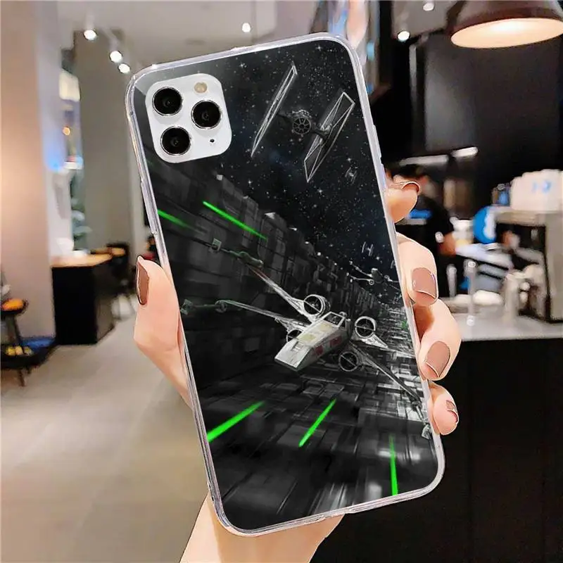 

Star Spaceship Wars Phone Case for iphone 11 12 Pro Max Clear Cover Xs X XR 7 8 6 6S Plus 5 5S SE 2020 Fundas Coque Etui