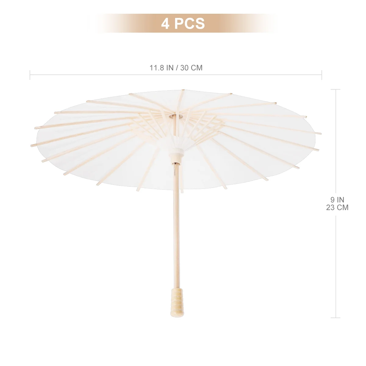 Зонт китайский бумажный в японском стиле 4 шт. диаметр 30 см | Дом и сад