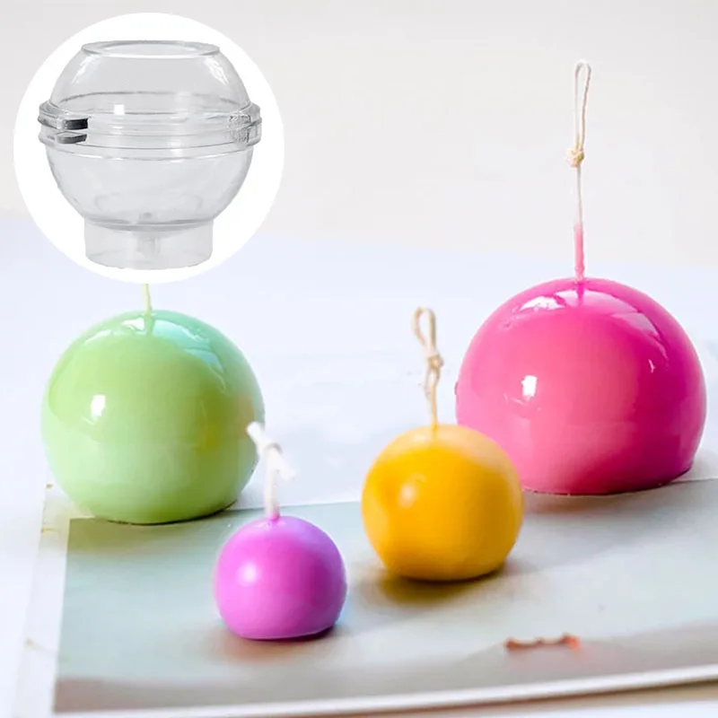 

Round Ball Candle Mould 3D Plastic Handmade Aromatherapy Candle Soap Mould DIY Epoxy Resin Plaster Crafts Molds Home Decoration