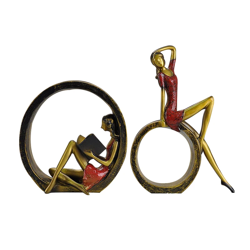 [MGT] Современная Статуя из абстрактной смолы irl Классическая статуя украшение для