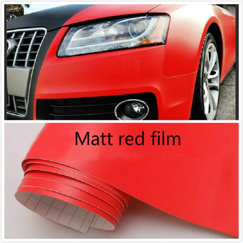 Матовая красная виниловая пленка Воздушная без пузырьков наклейка для