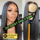 Сапфировый бразильский 13X 4 парик из натуральных волос на фронте, 32 дюйма, прямой прозрачный парик из натуральных волос на шнурках, парики из кружева HD 4x4