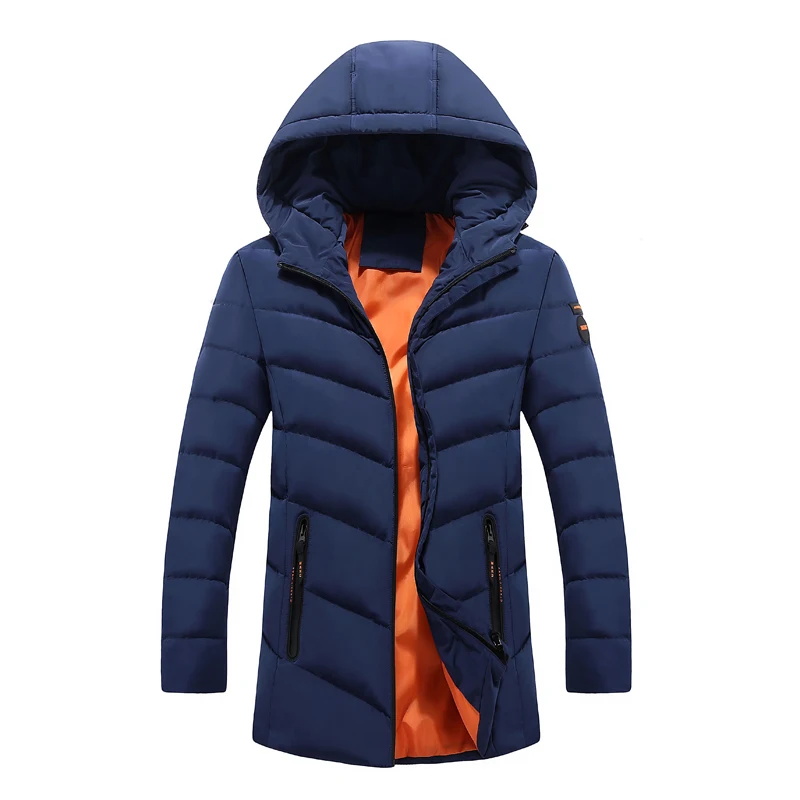 Новинка 2020 зимние куртки парка для мужчин однотонная Осенняя теплая верхняя