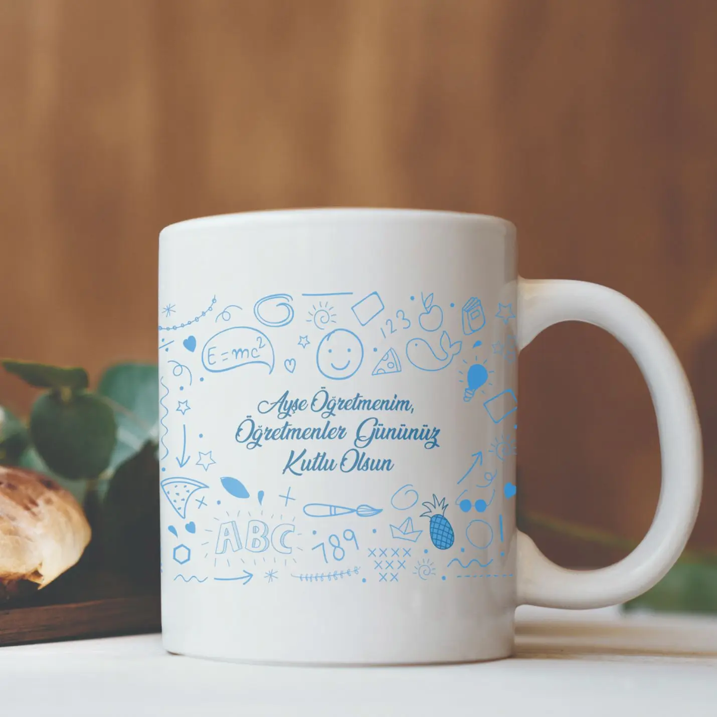

Personalized Teachers Day Themed White Mug