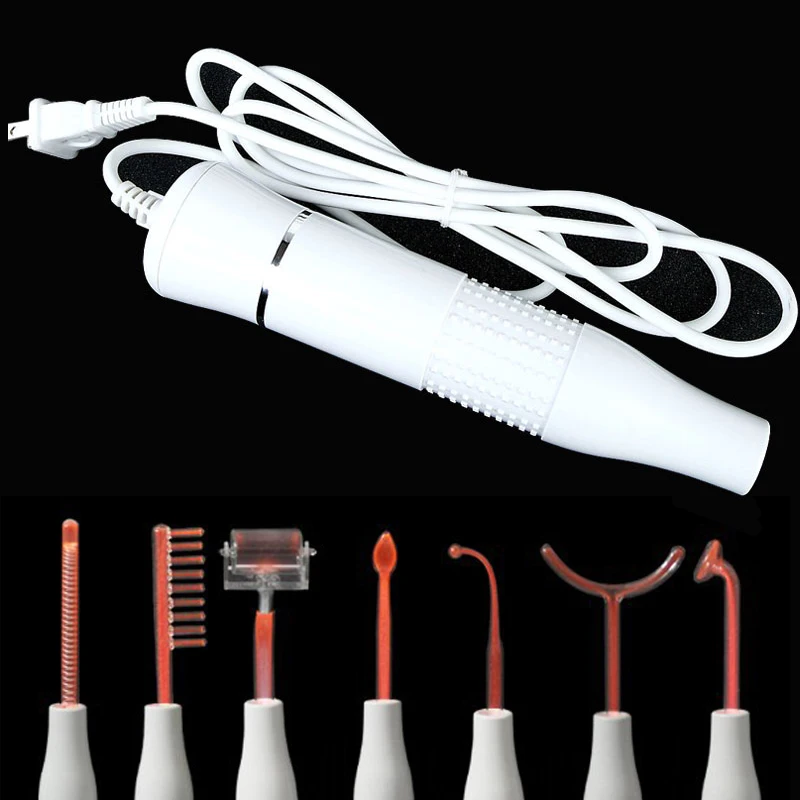 

7in1 Portable High Frequency Glass Tube Skin Tightening Facial Electrode Massager Acne Spot Remover Face Hair Spa Beauty Device