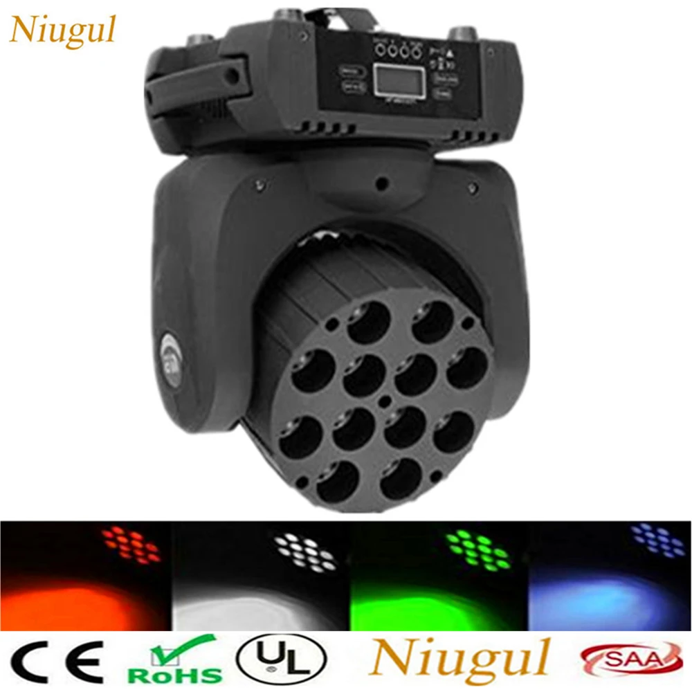 Светодиодный прожсветильник Тор RGBW с вращающейся головкой 12x12 Вт|Эффект