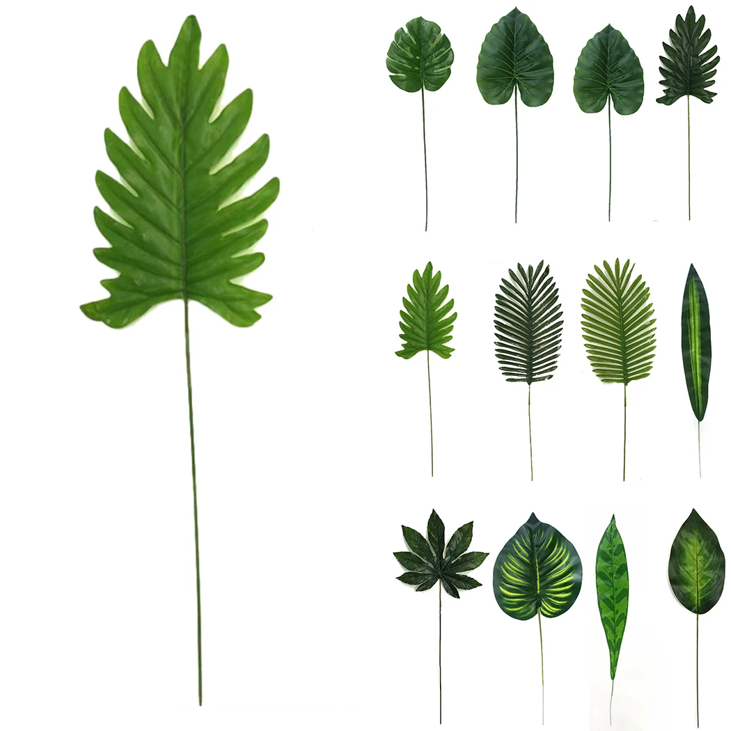 Новые искусственные растения зеленые листья в форме Панциря Черепахи украшение