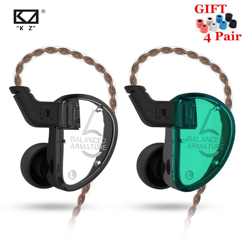 KZ AS06 3BA сбалансированные арматурные наушники-вкладыши HIFI спортивные наушники для бега наушники-вкладыши гарнитура ZS10 BA10 ZSX ZST AS16 ZSN 24h