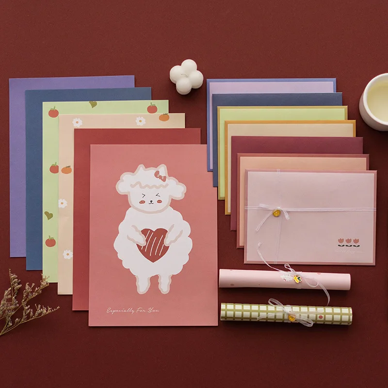 Романтическая мультяшная бумага с надписью Love для письма поздравительная