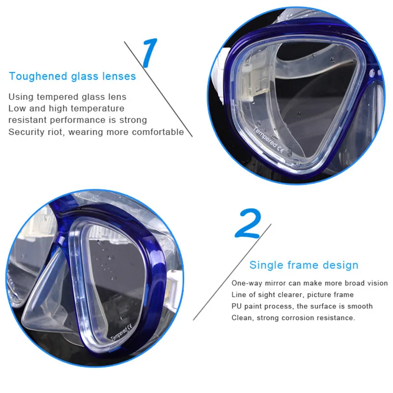 

New 2pcs Diving Mask Dry Breathing Tube Set Snorkeling Diving Goggles Tube Kit XD88