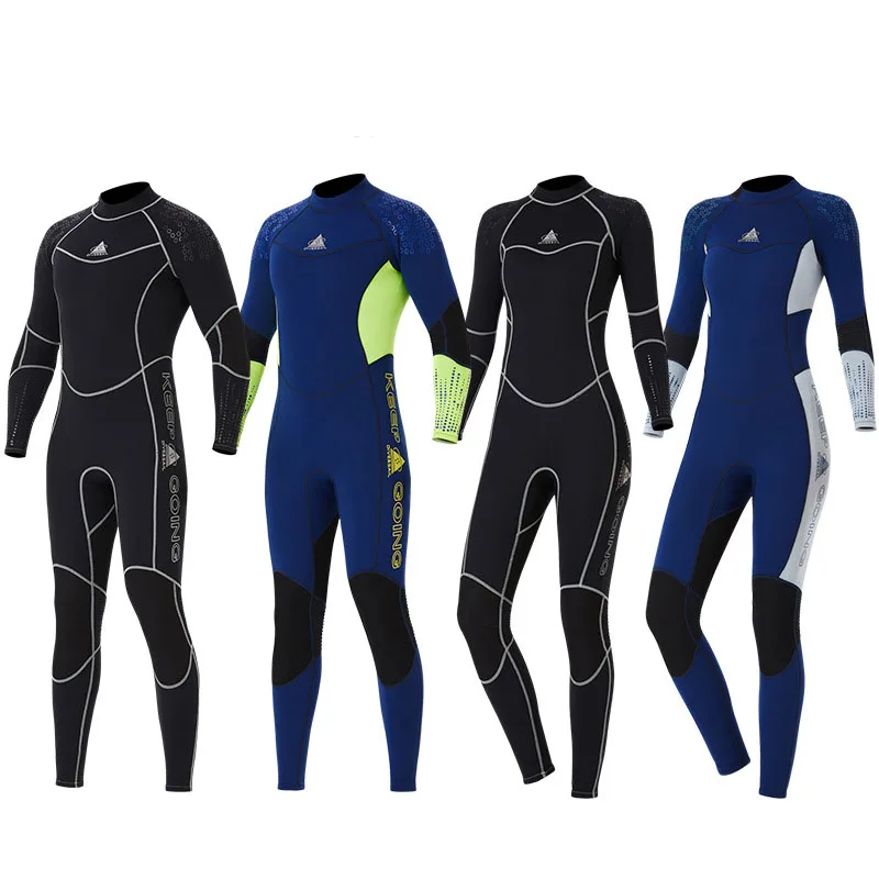 

2021 Hot-selling Professional Diving Equipment 3MM Men's Suede Lining Warm Wetsuit Thickened Cold Surfing Neoprene Woman Suit