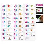 27 шт. Детские обучающие игрушки с АБВ алфавитом животных фрукты Когнитивное обучение слот для карт памяти с стираемая ручка образование Montessori детские игрушки