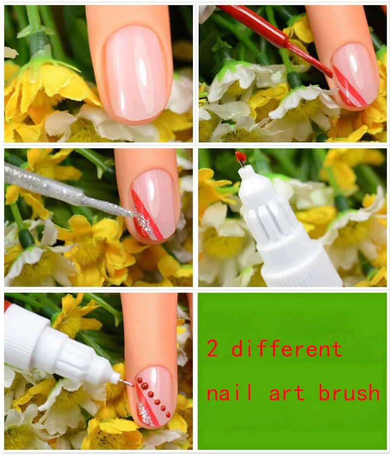 

24 Bottle/LOT New 3D Nail Art Polish Pen Brush Wholesale Price 24 Colors Optional Stamping Nail Art