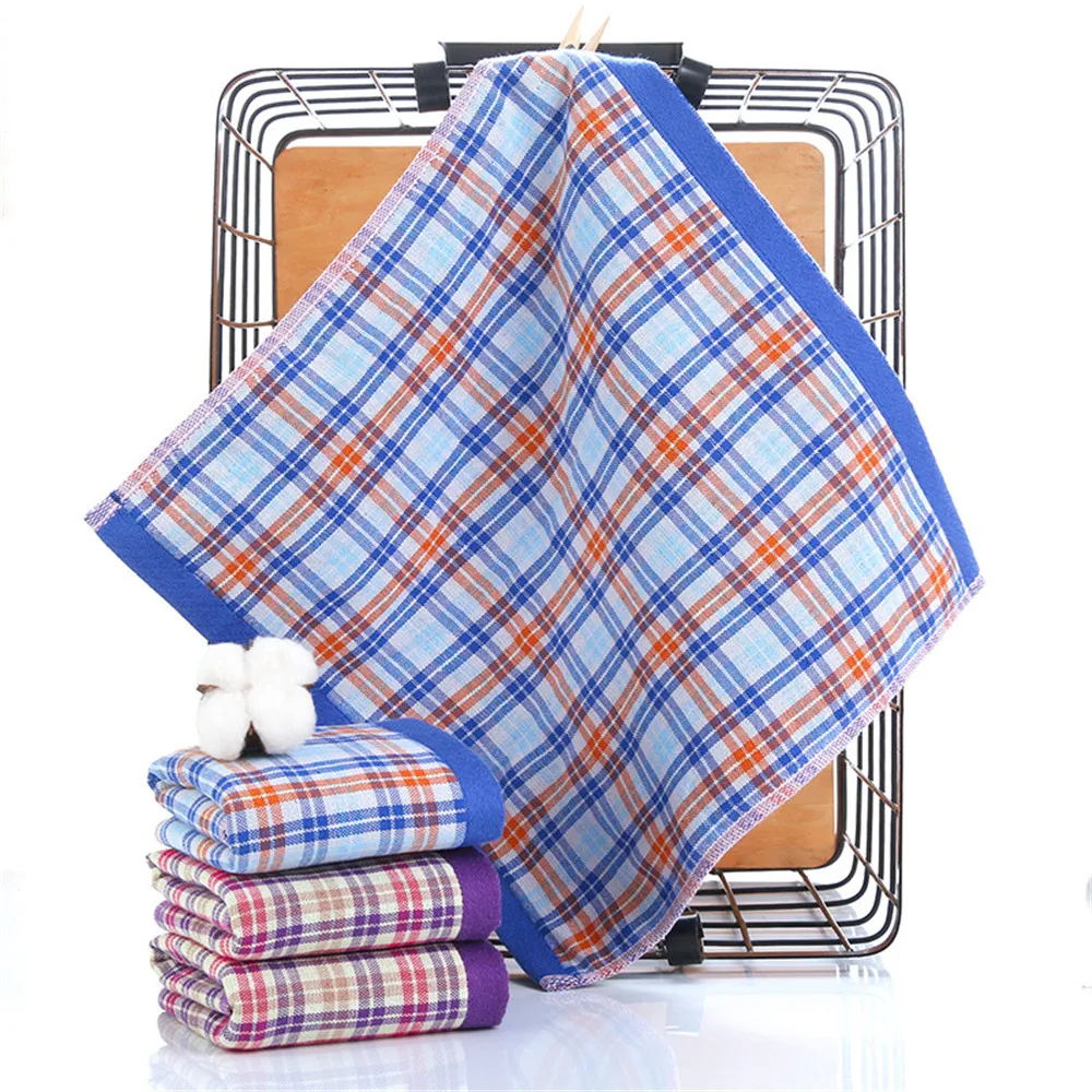 35 см хлопковое клетчатое полотенце для рук сухая рука фиолетовое синее пляжное