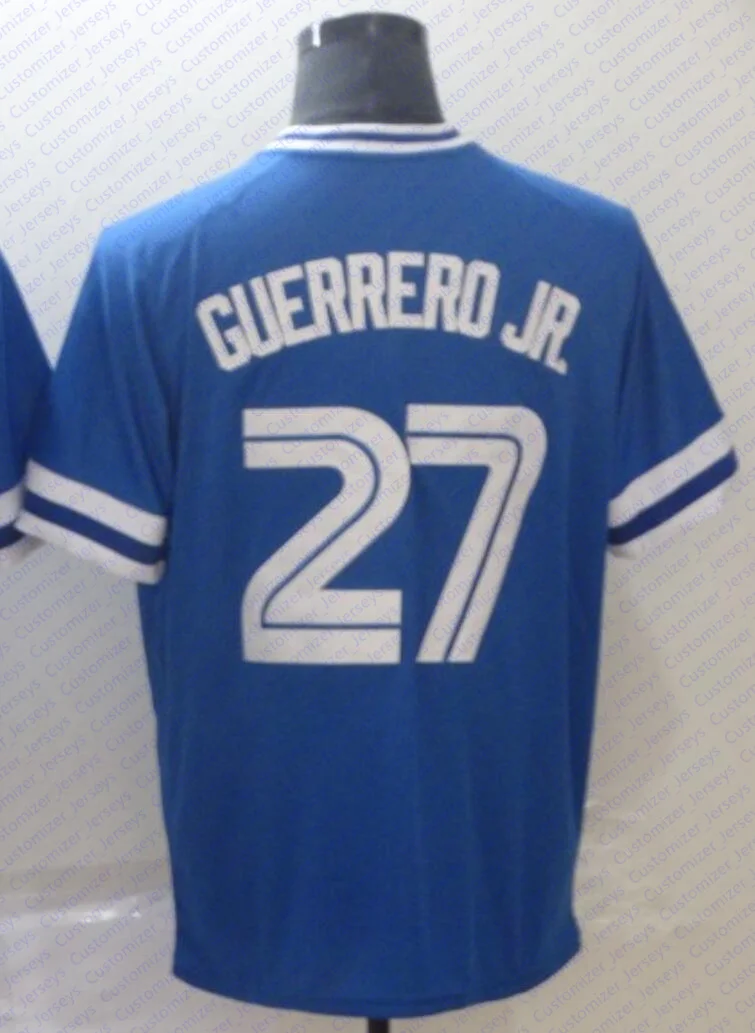 

Vladimir Guerrero Jr. Black Gold Blue Drift Fashion Authentic Cooperstown Collection Stitched Toronto Baseball Jersey
