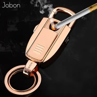 jobon creative cigarette lighter men keychain car keychains multifunction key rings holder luxury fathers day gift high quality