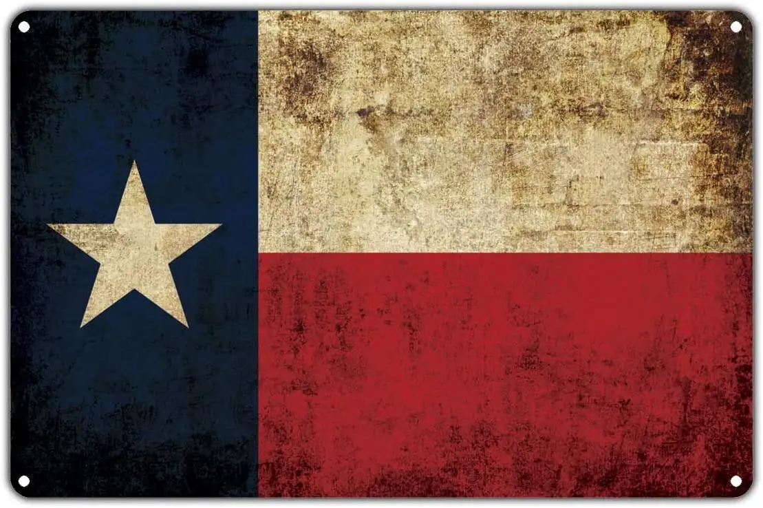 

Texas State Flag Vintage Retro Metal Wall Decor Art Store Man Cave Bar Garage Aluminum 8"x12" Sign
