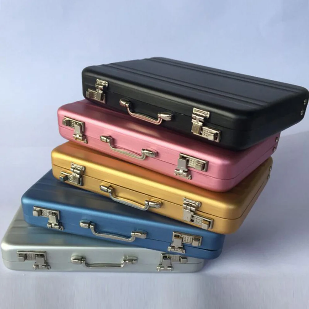 Креативный модный мужской чехол для визиток алюминиевая металлическая коробка