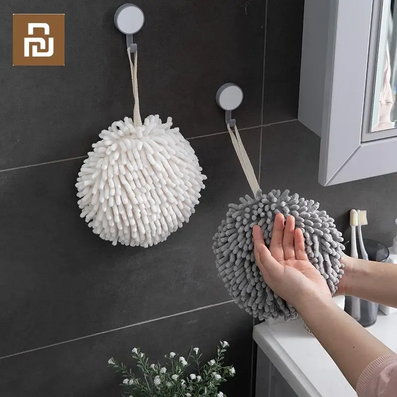 Ball Thick Absorbent Wall-mounted Hanging Wipe Cloth Velvet Sponge Bathroom Kitchen Accessories