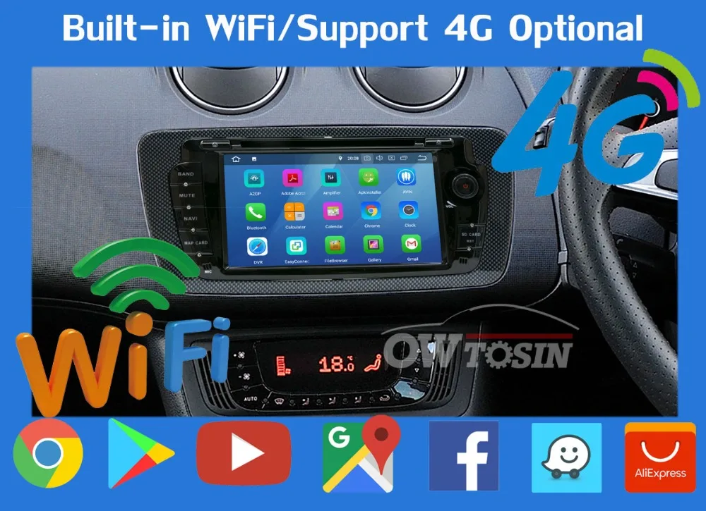 5 USB порт Android 9,0 PX6/Восьмиядерный автомобильный dvd-плеер для сиденья Ibiza 2009 2010 2011 2012 2013 Автомобильный Радио DSP gps Мультимедиа
