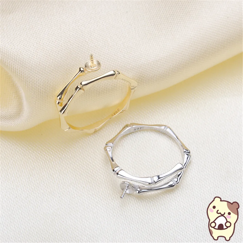 

Wholesale Silver Plated Pearl Ring Accessories Types Creative Ring for Women DIY Pearl jewelry Gifts 2019J010