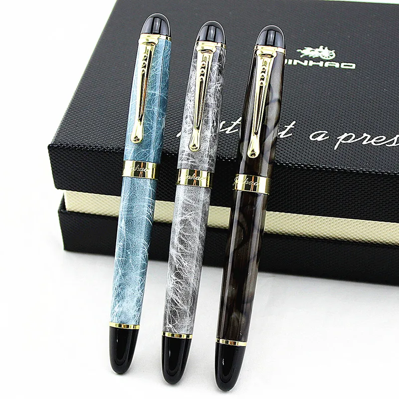 Jinhao X450 Роскошные красные перьевые ручки с черной отделкой