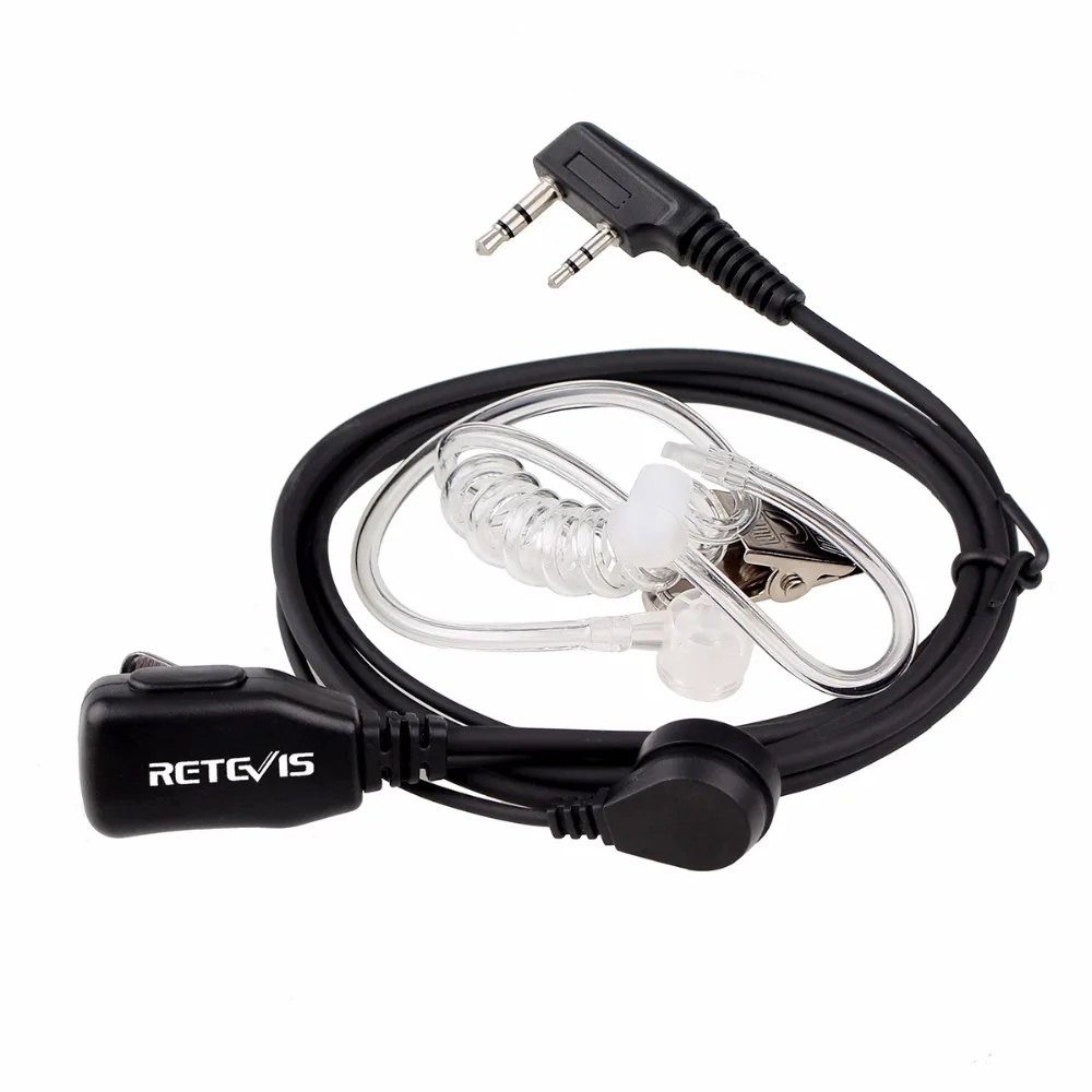 2шт Акустическая трубка PTT Mic 2Pin наушники Walkie Talkie гарнитура для Kenwood TYT Baofeng 888s UV-5R UV-82 RETEVIS RT22 H777 RT-5R