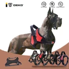 Регулируемый светоотражающий жилет DEKO для собак, шлейка для дрессировки и бега, дышащий ошейник для собак